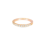14KR French-set Diamond Wedding Band - Front View
