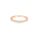 14KR French-set Diamond Wedding Band - Front View