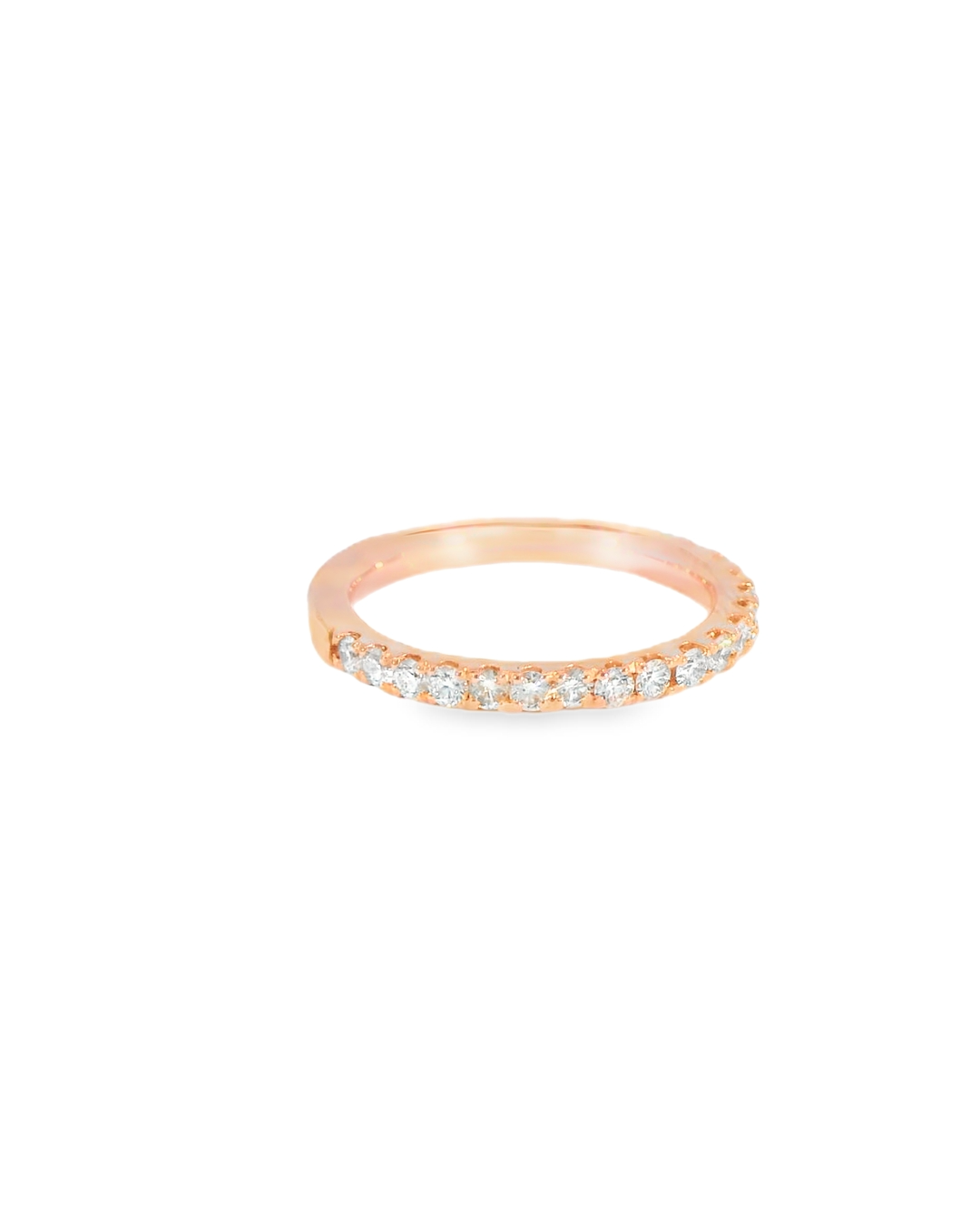 14KR French-set Diamond Wedding Band - Alt View