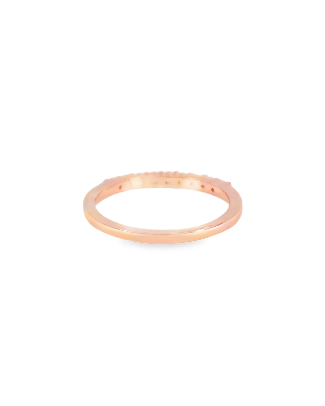 14KR Rose Gold 9-stone Diamond Band - 0.29ctw - Back View