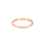 14KR Rose Gold 9-stone Diamond Band - 0.29ctw - Back View