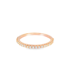 14KR Rose Gold Bead set Diamond Band - 0.26ctw - Front View