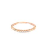 14KR Rose Gold Bead set Diamond Band - 0.26ctw - Front View