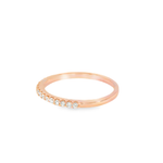 14KR Rose Gold Bead set Diamond Band - 0.26ctw - Left View