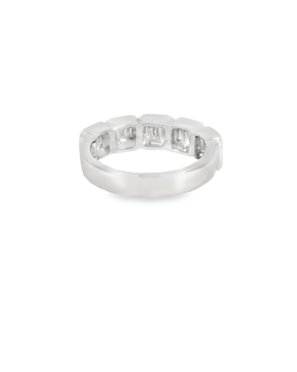 18KW Baguette Cut Diamond Band - 0.91ctw - Diamonds By Rothschild