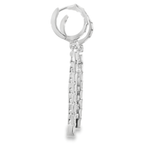 18KW Baguette Diamond Dangle Earrings 0.90cttw - Diamonds By Rothschild