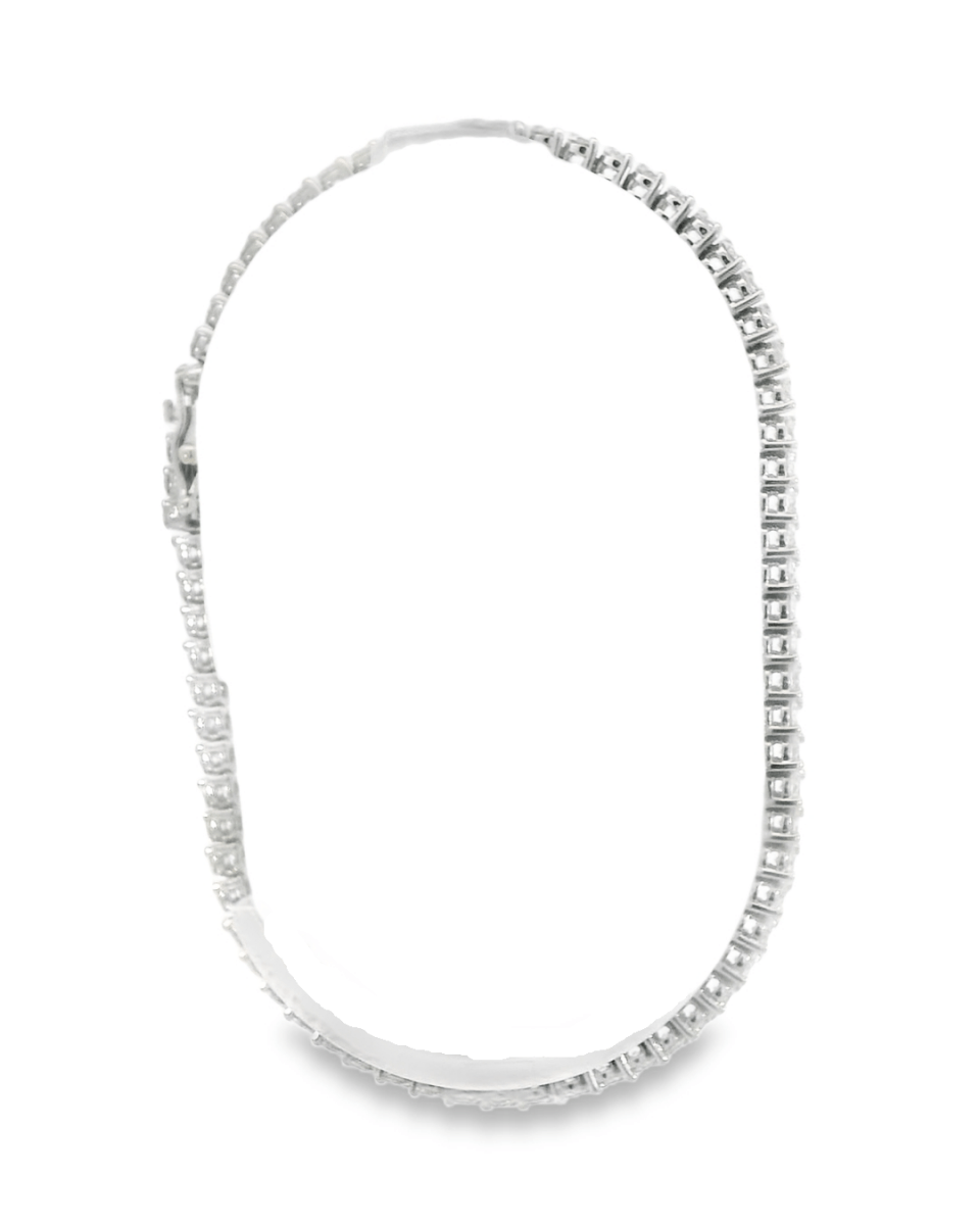 18KW Diamond Tennis Bracelet - 3.50ctw - Diamonds By Rothschild