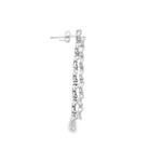 18KW Teardrop Baguette & Round Diamond Dangles 1.81cttw - Diamonds By Rothschild