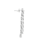 18KW Teardrop Baguette & Round Diamond Dangles 1.81cttw - Diamonds By Rothschild