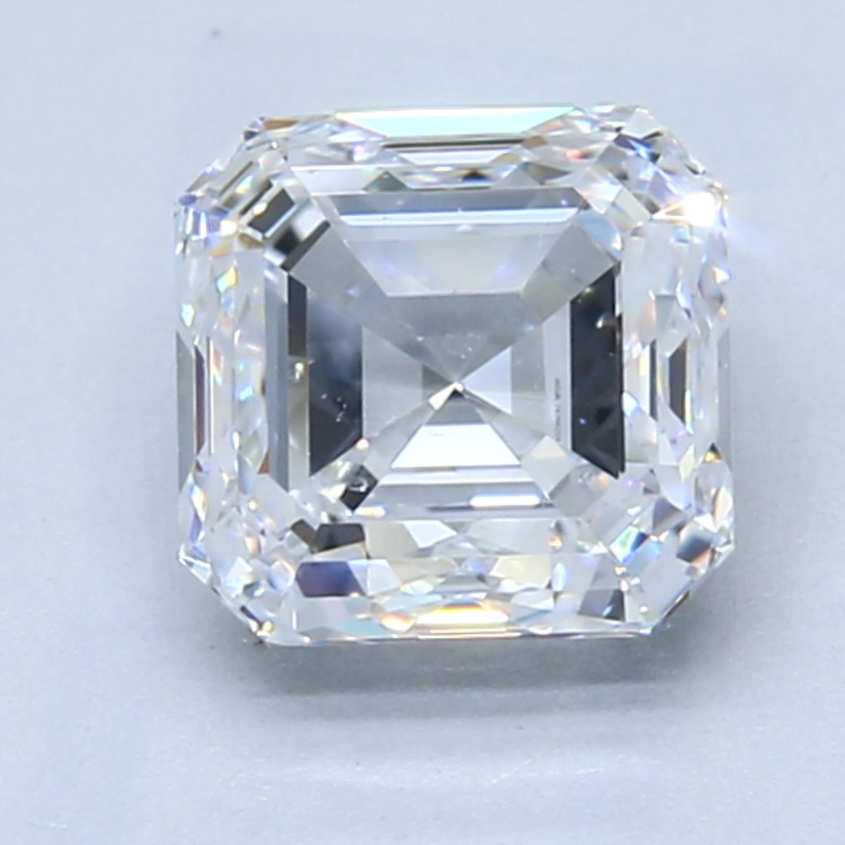 2 Carat Asscher - Natural Diamond - 2.01 - D - SI1 - EX - EX - Diamonds By Rothschild