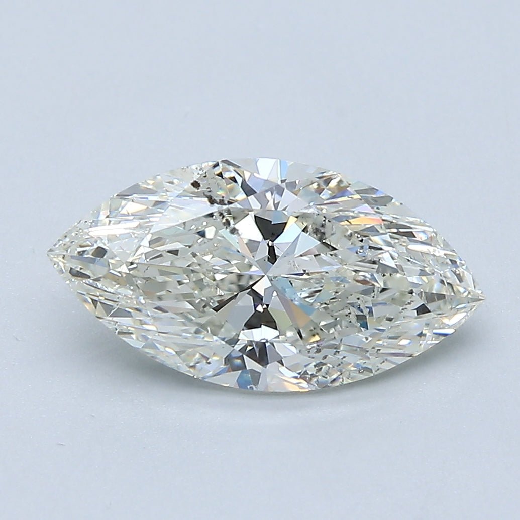 2 Carat Marquise - Natural Diamond - 2.02 - J - SI2 - EX - EX - EX - Diamonds By Rothschild