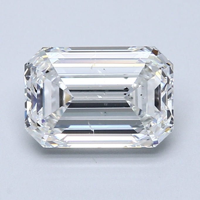 2 Carat Natural Diamond - EMERALD - 2.06 - F - SI2 - Diamonds By Rothschild