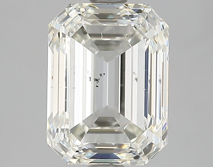 2 Carat Emerald Cut Natural Diamond - J SI1 - 2.01ct - EX Symmetry Grade