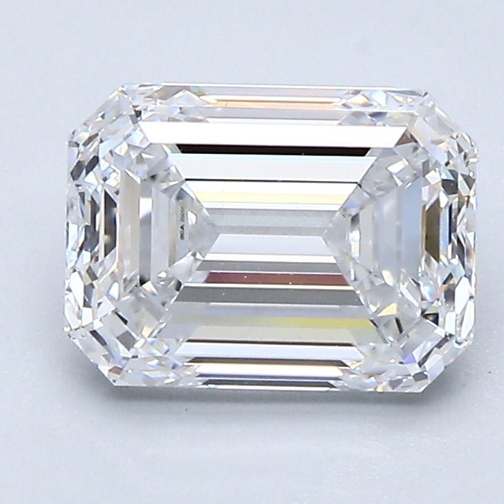 2 Carat Emerald Cut Natural Diamond - D VVS2 - 2.02ct - VG Cut Grade