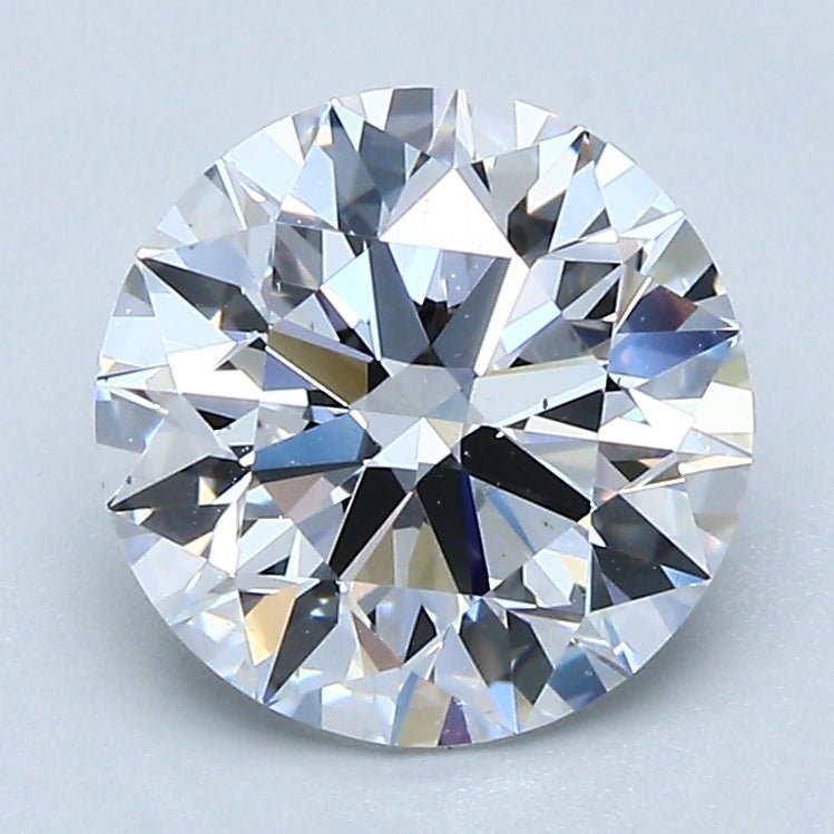2 Carat Natural Diamond - Round - 2.2 - D - VS2 - Diamonds By Rothschild