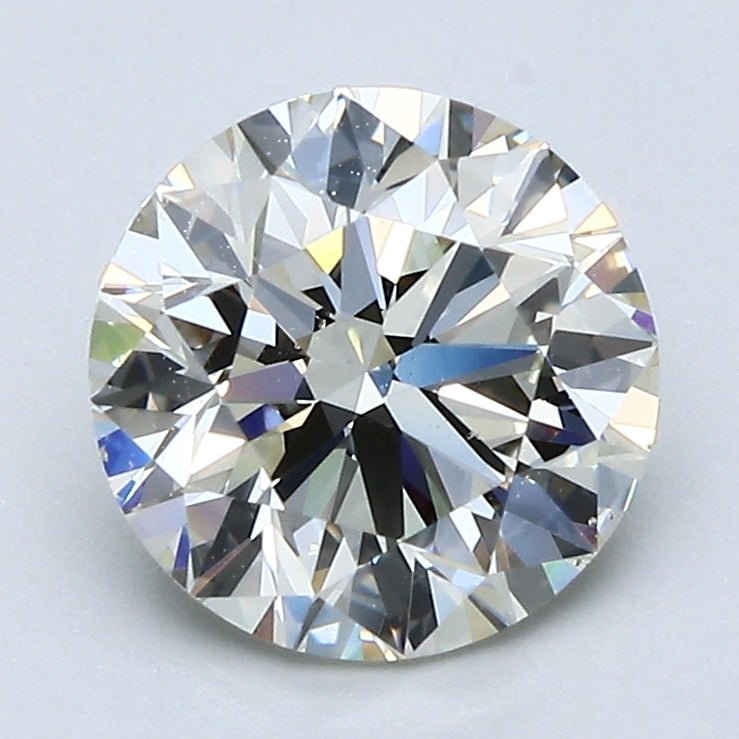 2 Carat Round Cut Natural Diamond - L VS2 - 2.04ct - EX Cut Grade