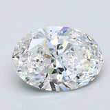 2 Carat OVAL - Natural Diamond - 1.8 - D - SI2 - EX - EX - Diamonds By Rothschild