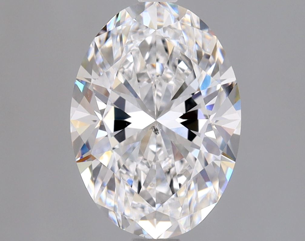 2 Carat OVAL - Natural Diamond - 2.01 - D - SI2 - EX - EX - Diamonds By Rothschild