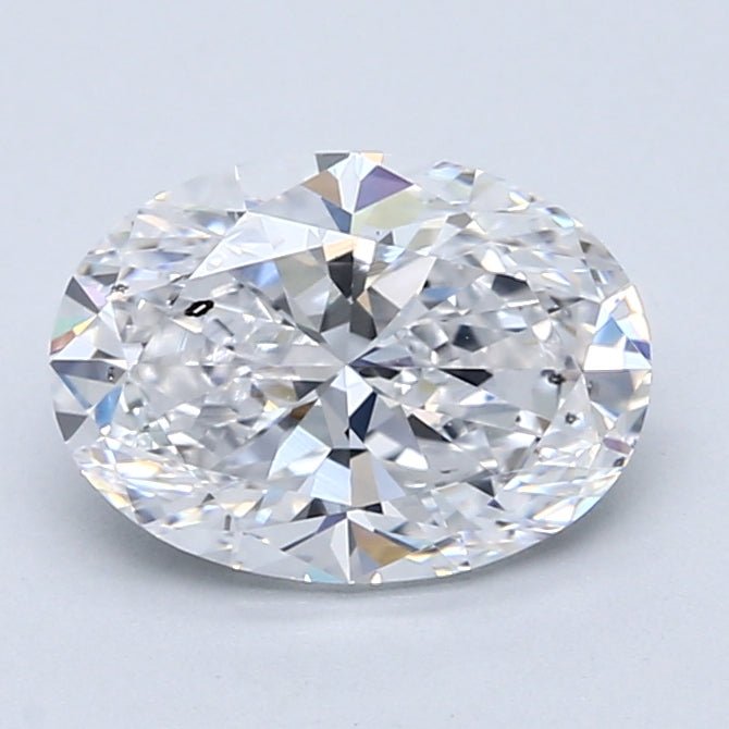 2 Carat Oval - Natural Diamond - 2.01 - D - SI2 - VG - EX - EX - Diamonds By Rothschild