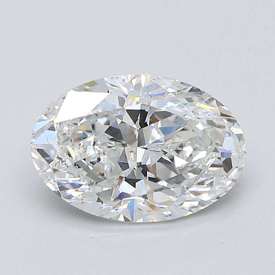 2 Carat Oval - Natural Diamond - 2.09 - E - SI2 - EX - EX - Diamonds By Rothschild