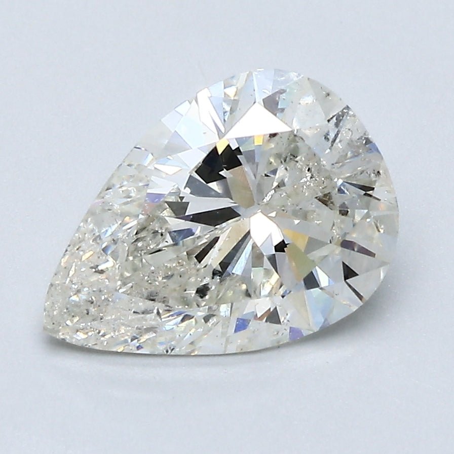 2 Carat Pear Cut Natural Diamond - K I1 - 2.06ct - VG Cut Grade - Diamonds By Rothschild