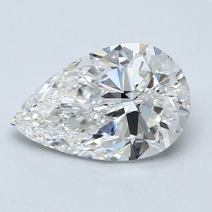 2 Carat Pear - Natural Diamond - 1.8 - F - VVS2 - VG - EX - VG - Diamonds By Rothschild