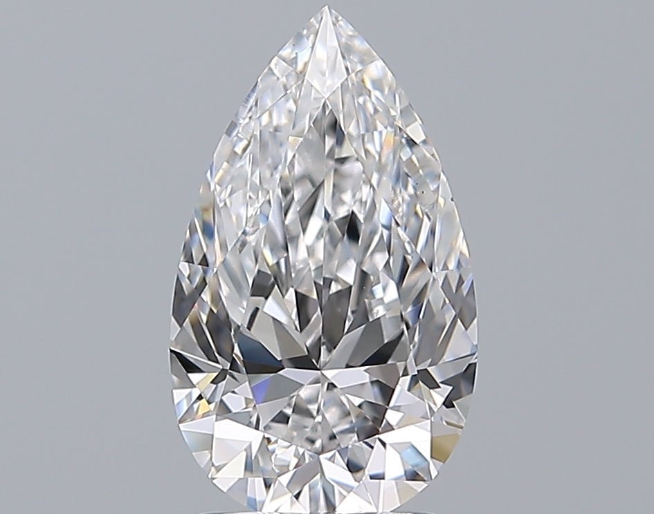 2 Carat Pear - Natural Diamond - 2 - D - VS1 - VG - EX - EX - Diamonds By Rothschild