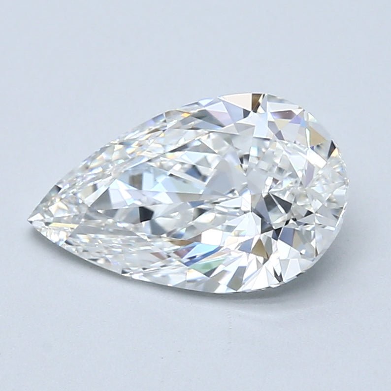 2 Carat Pear - Natural Diamond - 2 - F - VS1 - VG - EX - VG - Diamonds By Rothschild
