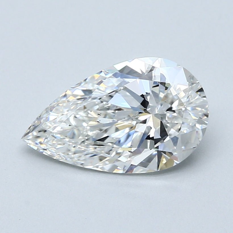2 Carat Pear - Natural Diamond - 2 - F - VS2 - VG - VG - EX - Diamonds By Rothschild