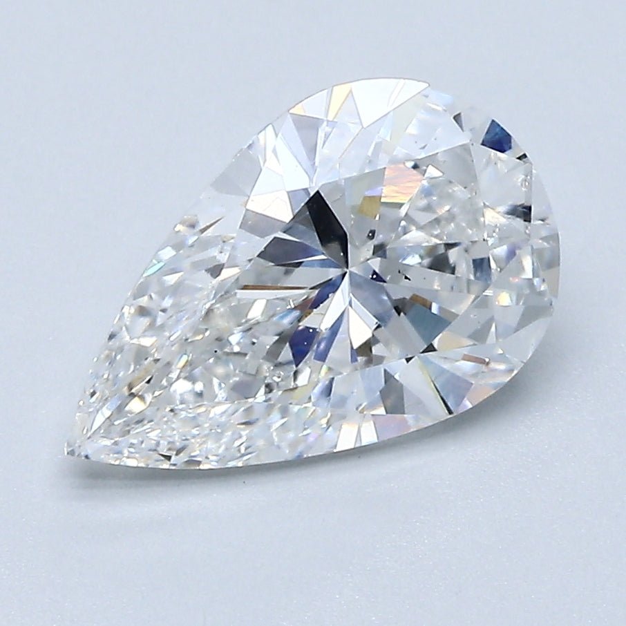 2 Carat Pear - Natural Diamond - 2.01 - D - SI1 - G - G - f - Diamonds By Rothschild