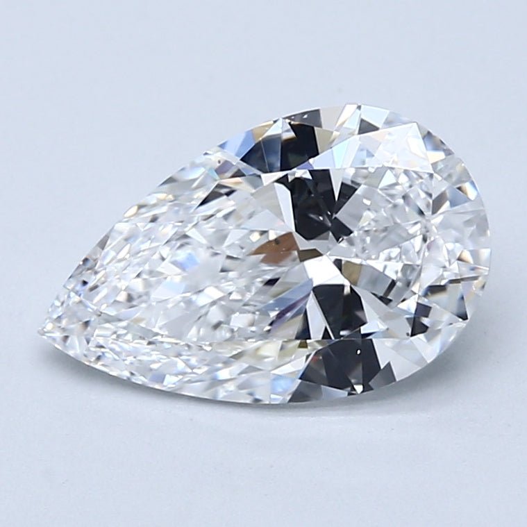 2 Carat Pear - Natural Diamond - 2.01 - D - VS2 - VG - EX - EX - Diamonds By Rothschild