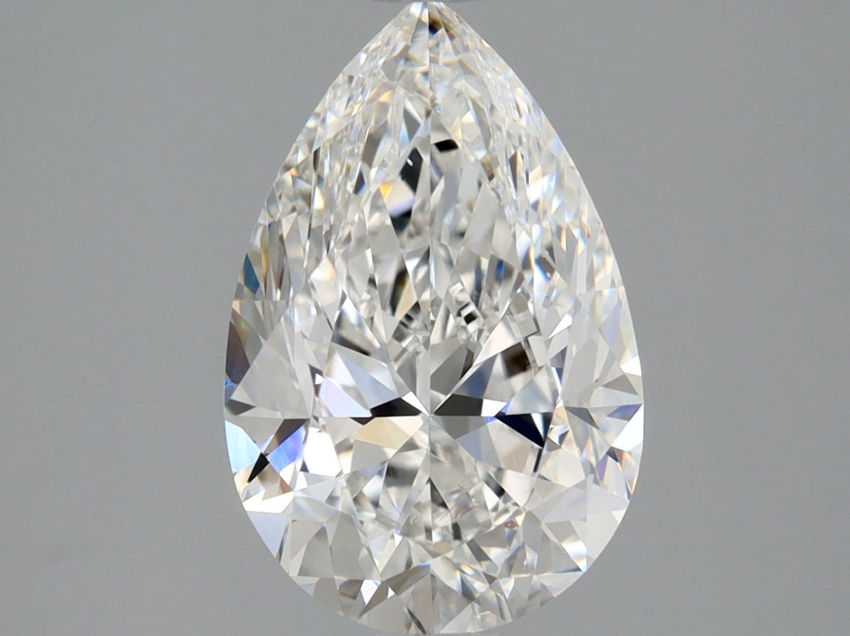 2 Carat Pear - Natural Diamond - 2.01 - E - SI1 - EX - VG - Diamonds By Rothschild
