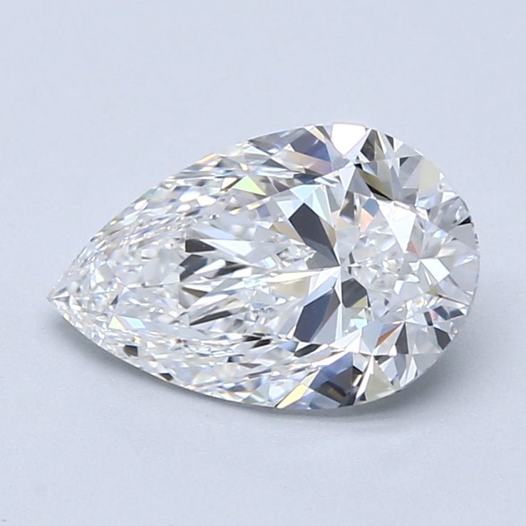 2 Carat Pear - Natural Diamond - 2.01 - E - VS1 - VG - EX - VG - Diamonds By Rothschild
