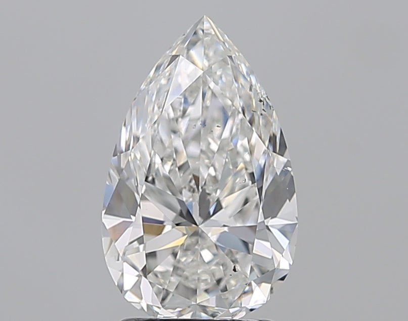 2 Carat Pear - Natural Diamond - 2.01 - F - SI1 - VG - EX - EX - Diamonds By Rothschild
