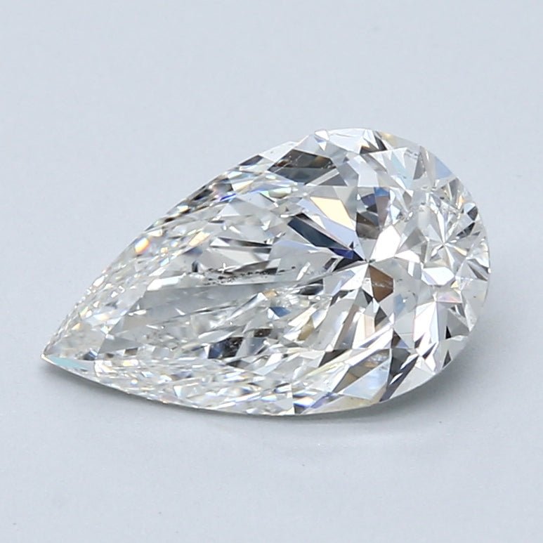 2 Carat Pear - Natural Diamond - 2.01 - F - SI2 - EX - EX - Diamonds By Rothschild