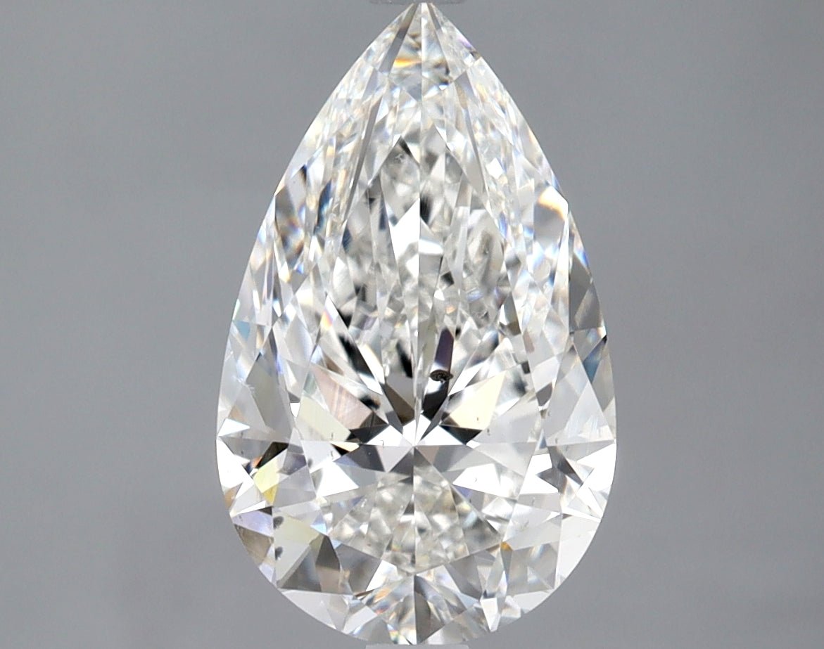 2 Carat PEAR - Natural Diamond - 2.01 - F - SI2 - EX - EX - Diamonds By Rothschild