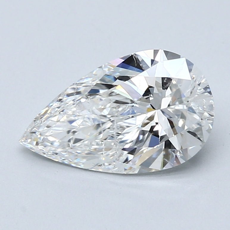 2 Carat Pear - Natural Diamond - 2.01 - F - SI2 - VG - EX - EX - Diamonds By Rothschild