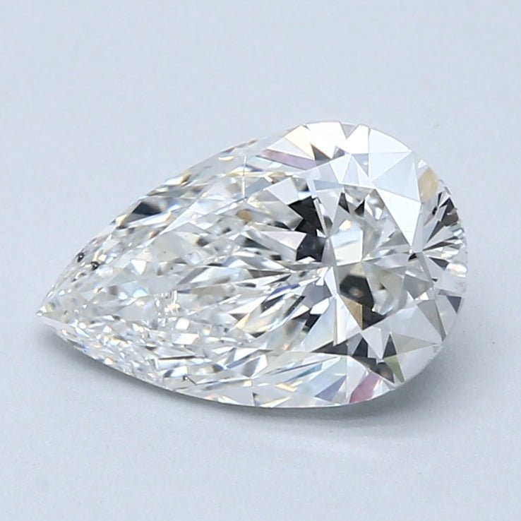 2 Carat Pear - Natural Diamond - 2.01 - F - SI2 - VG - EX - EX - Diamonds By Rothschild