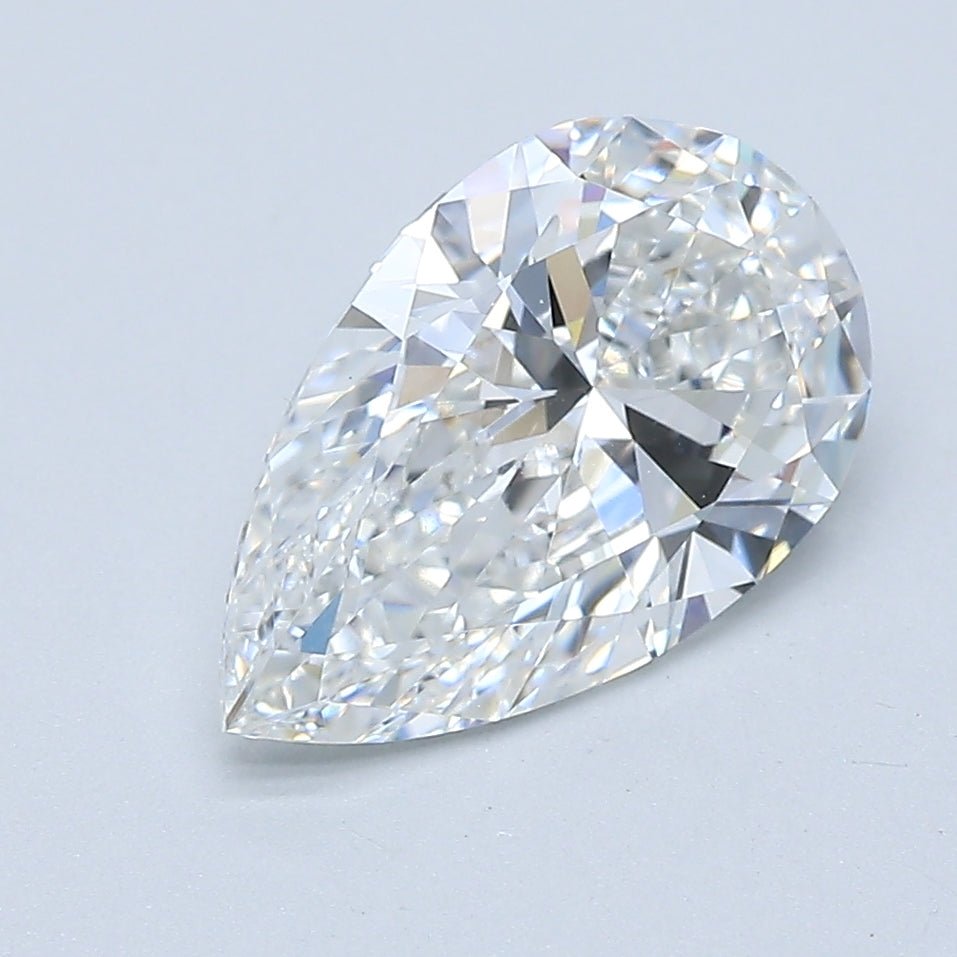 2 Carat Pear - Natural Diamond - 2.01 - F - VS1 - EX - VG - Diamonds By Rothschild