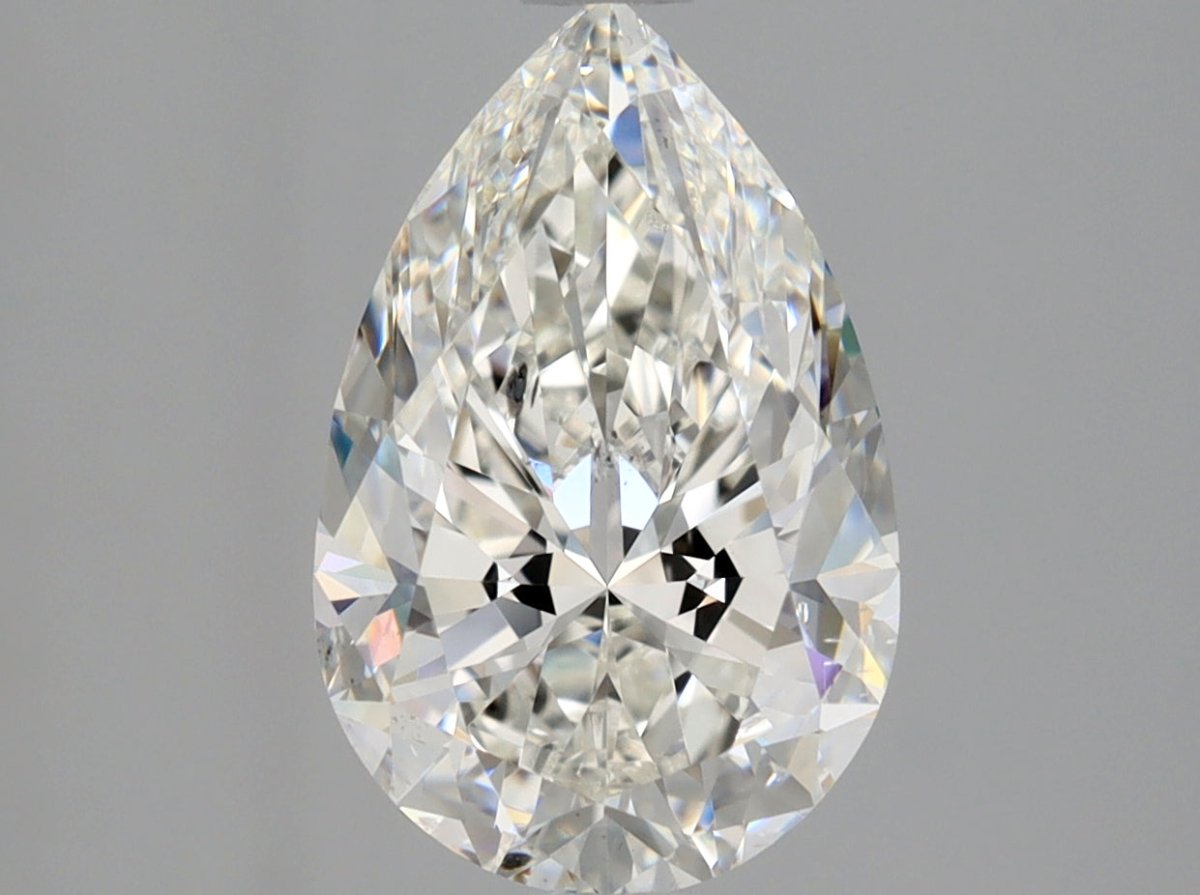 2 Carat Pear - Natural Diamond - 2.01 - G - SI2 - EX - EX - Diamonds By Rothschild
