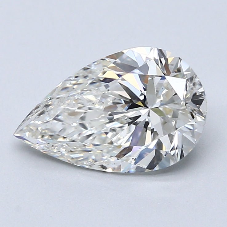2 Carat Pear - Natural Diamond - 2.01 - G - SI2 - VG - EX - EX - Diamonds By Rothschild