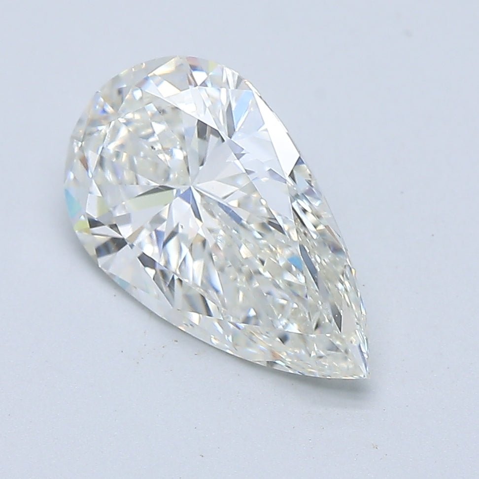 2 Carat Pear - Natural Diamond - 2.01 - H - SI1 - EX - EX - Diamonds By Rothschild