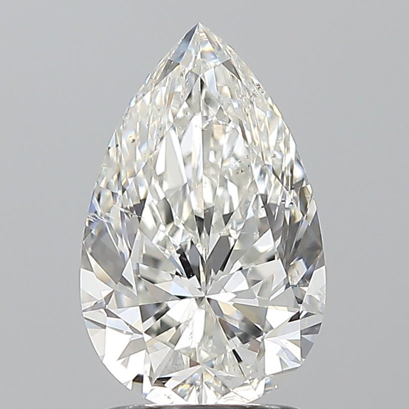 2 Carat Pear - Natural Diamond - 2.01 - H - SI2 - VG - VG - EX - Diamonds By Rothschild