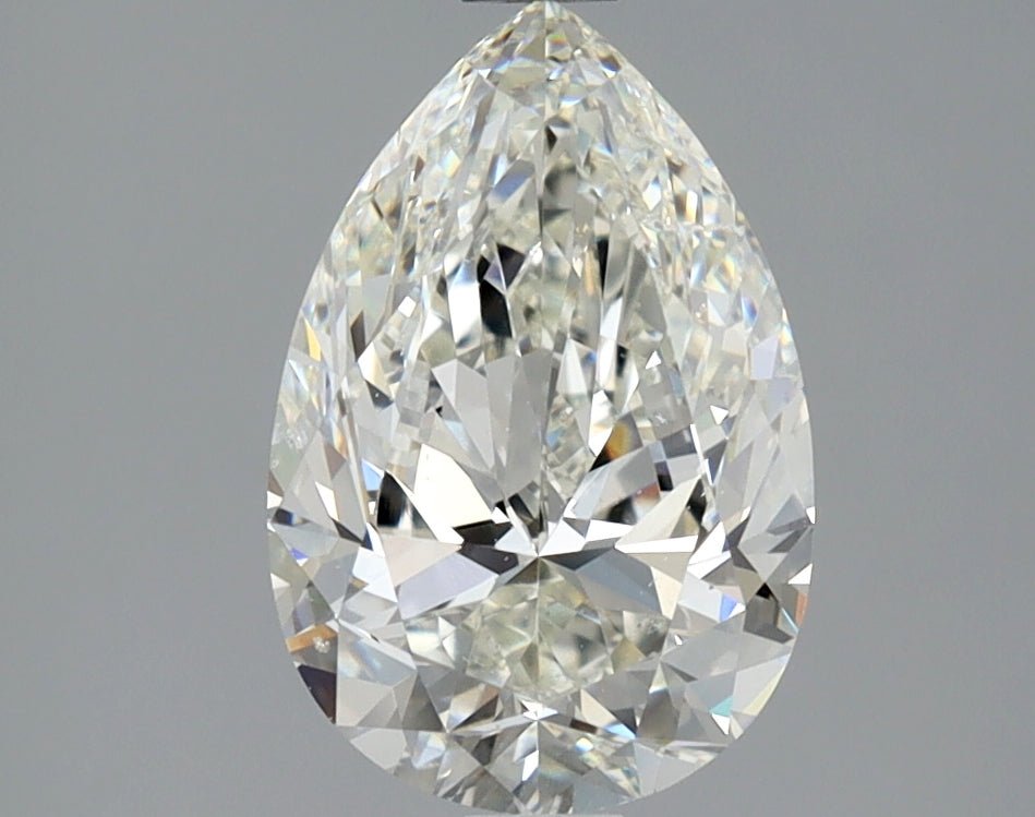 2 Carat PEAR - Natural Diamond - 2.01 - I - SI2 - VG - VG - Diamonds By Rothschild