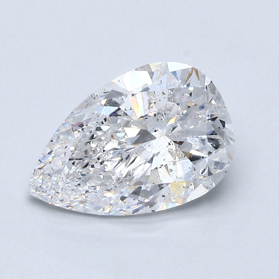2 Carat Pear - Natural Diamond - 2.08 - D - I1 - VG - G - VG - Diamonds By Rothschild