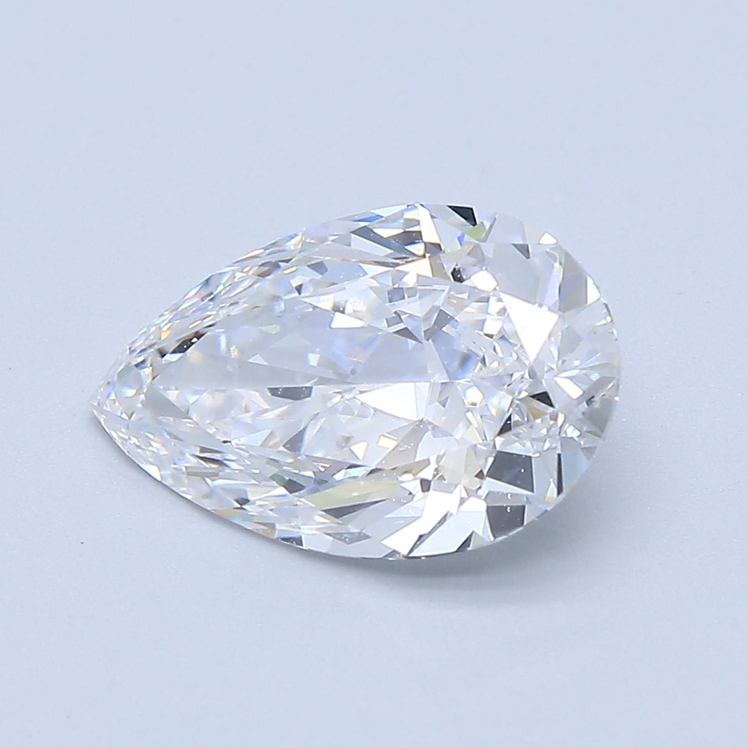 2 Carat Pear - Natural Diamond - 2.22 - D - IF - EX - EX - EX - Diamonds By Rothschild
