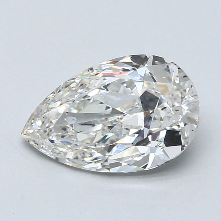 2 Carat Pear - Natural Diamond - 2.22 - H - SI1 - G - EX - VG - Diamonds By Rothschild