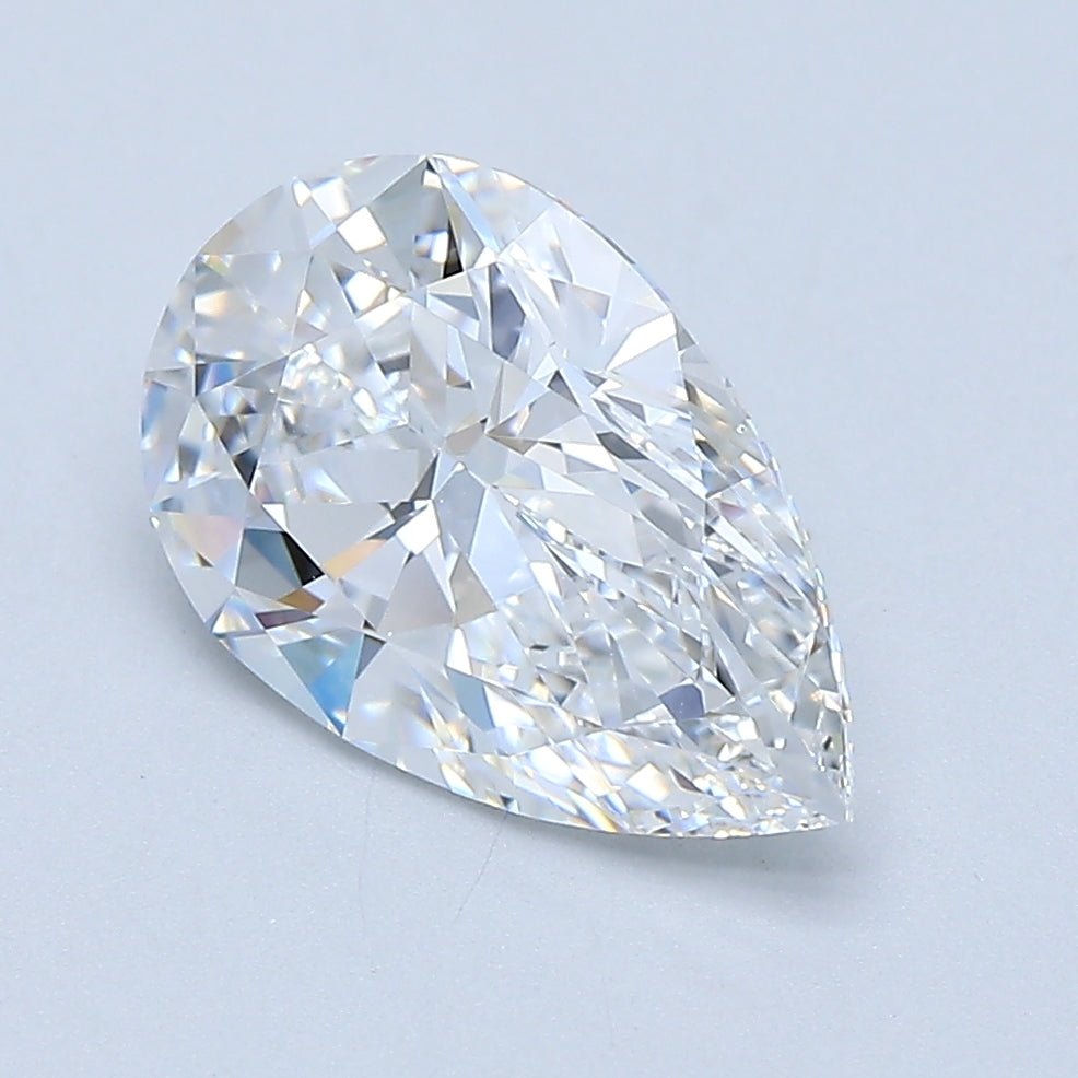 2 Carat Pear - Natural Diamond - 2.25 - D - VVS2 - VG - EX - EX - Diamonds By Rothschild