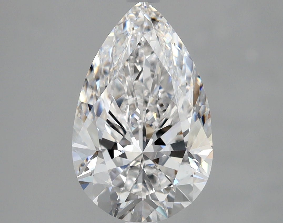 2 Carat Pear Shape Cut Natural Diamond - D VS1 - 2.01ct - VG Cut Grade - Diamonds By Rothschild