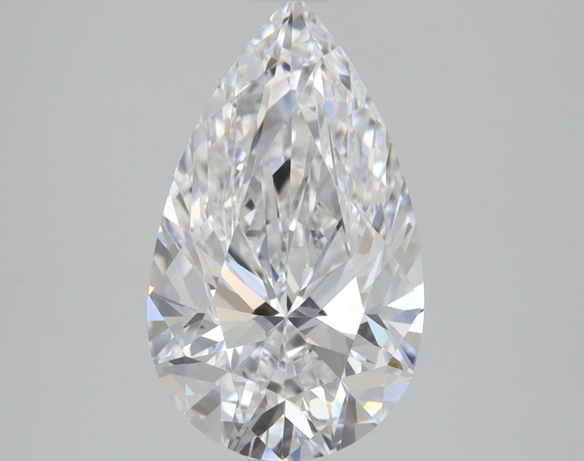 2 Carat Pear Shape Cut Natural Diamond - D VVS1 - 2.01ct - EX Cut Grade - Diamonds By Rothschild